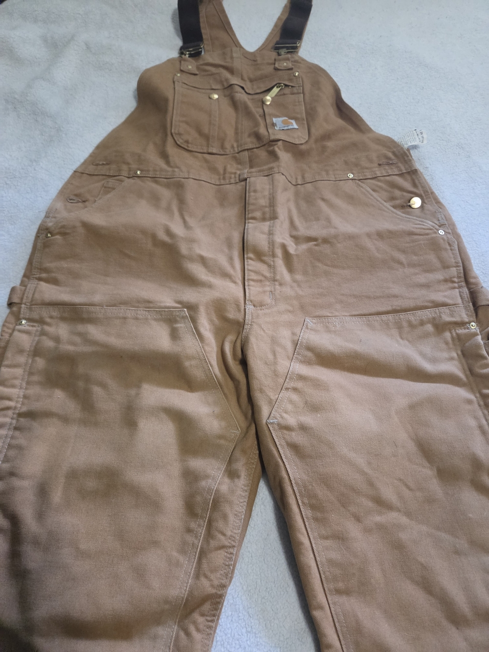 Carhartt Brown Duck Work Overalls - Men